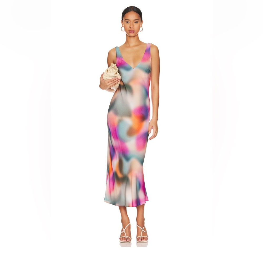 LNA V Neck Dress - M, multicolor